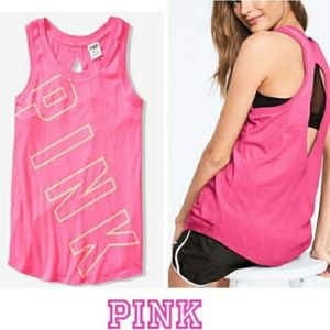 PINK VS Slit Back Muscle Tank
